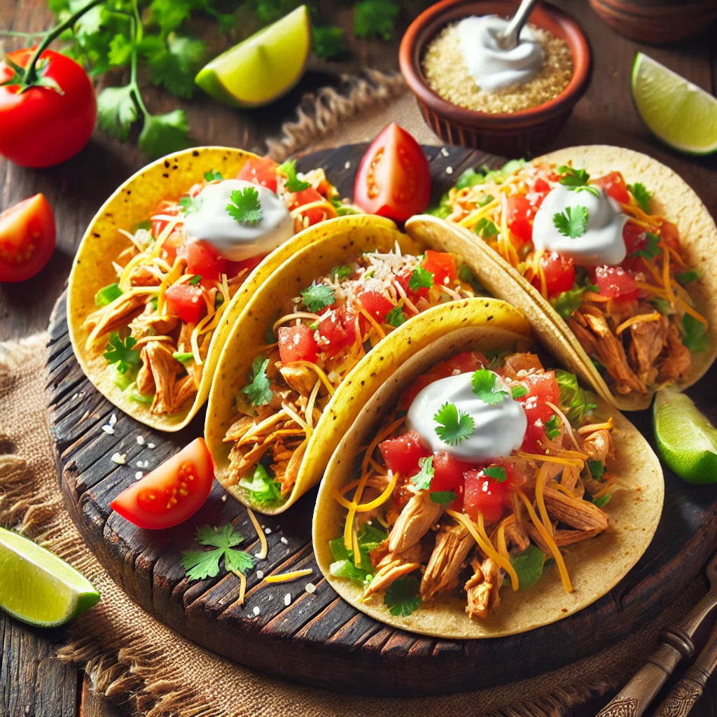 Roasted Shredded Chicken Tacos