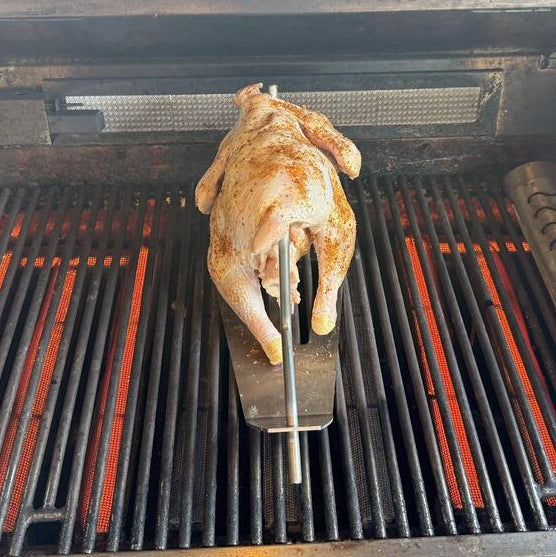 PoulTree Chicken Rod + Foot Rest Bundle (skillet-free stand)