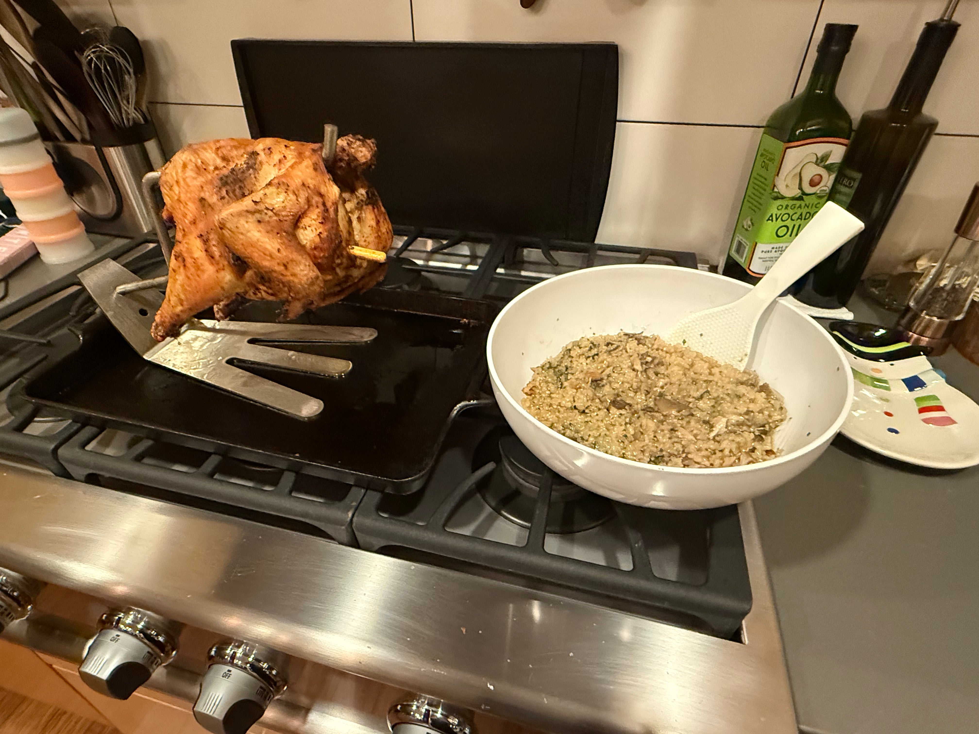 PoulTree Chicken Rod + Foot Rest Bundle (skillet-free stand)