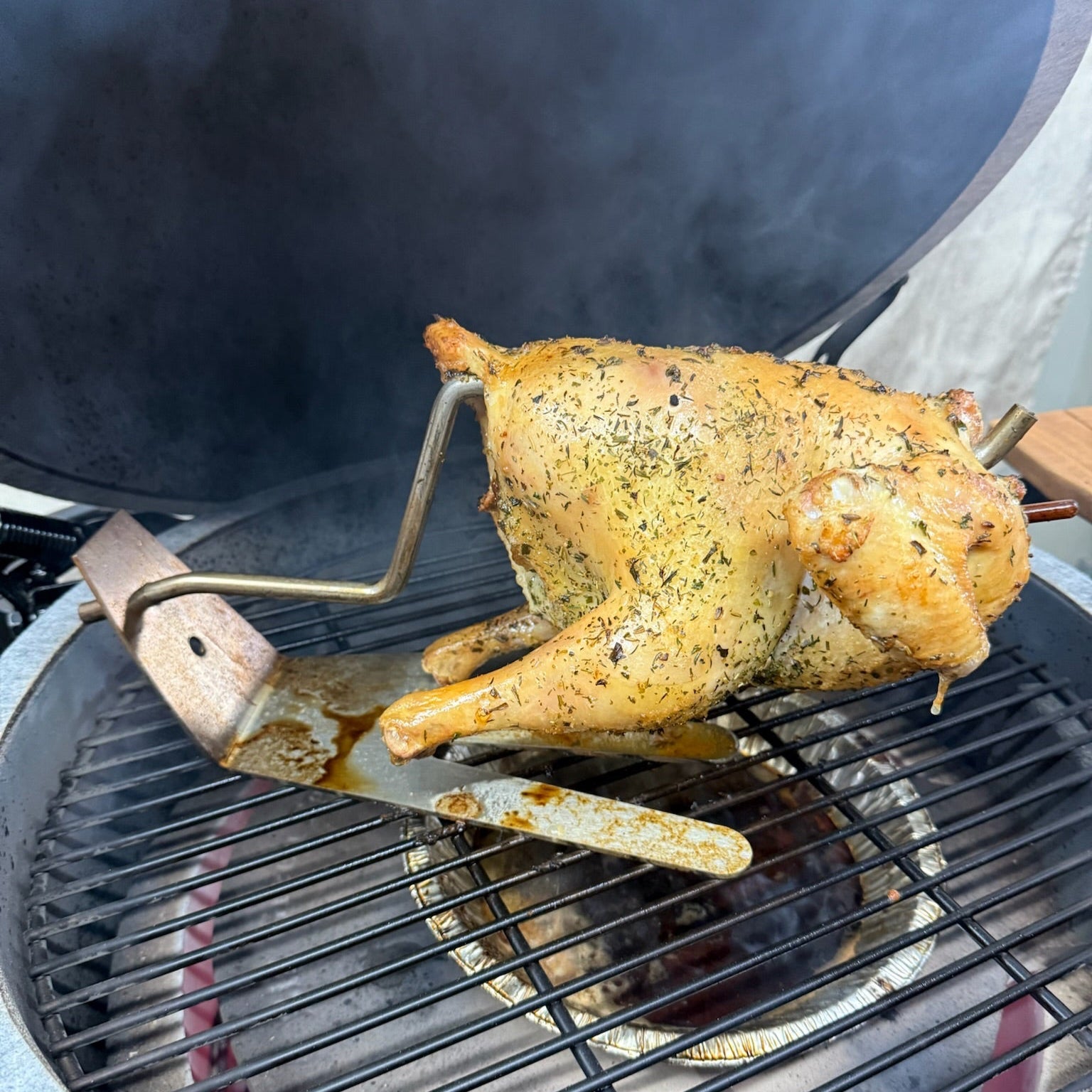 PoulTree Chicken Rod + Foot Rest Bundle (skillet-free stand)