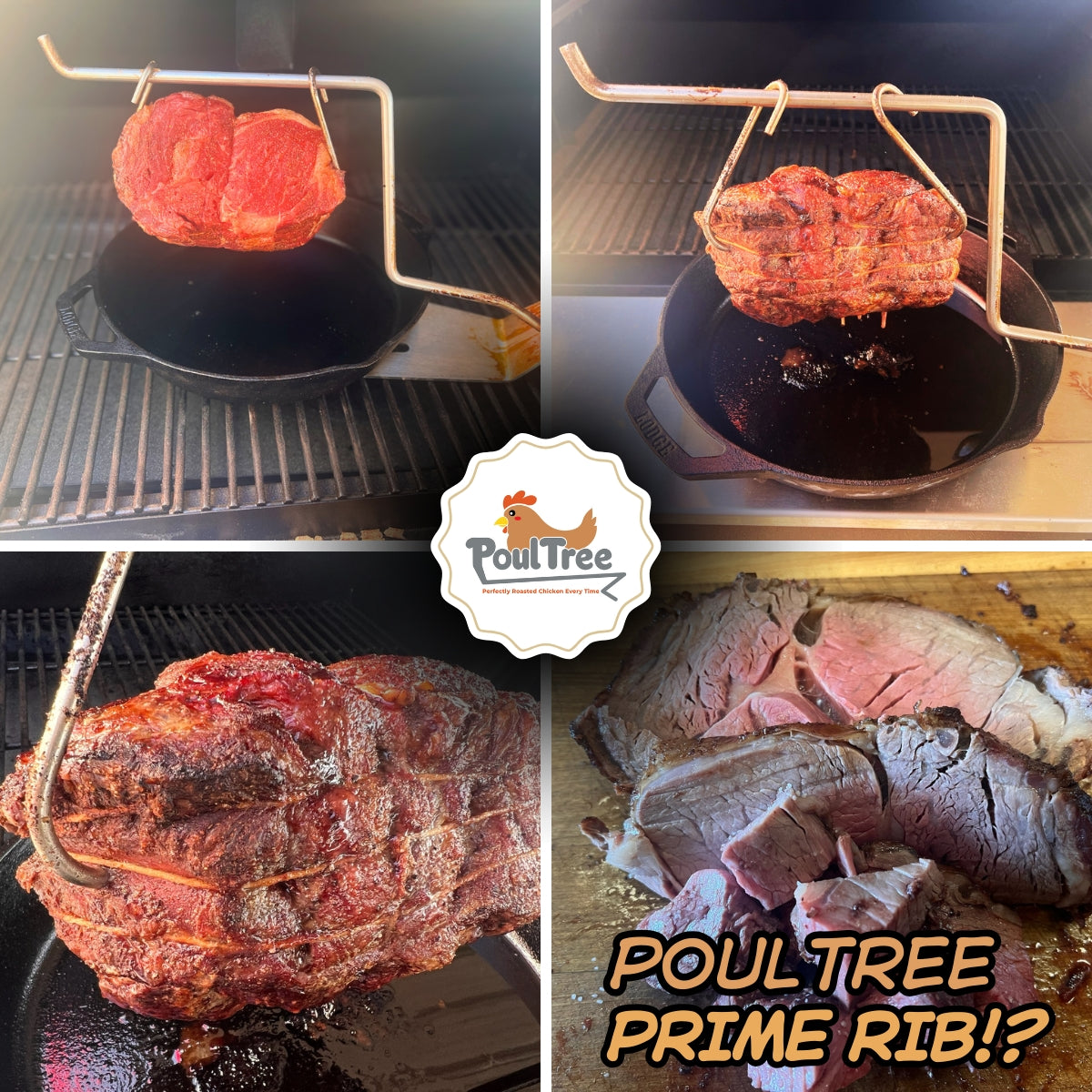 PoulTree Chicken Rod + Foot Rest Bundle (skillet-free stand)